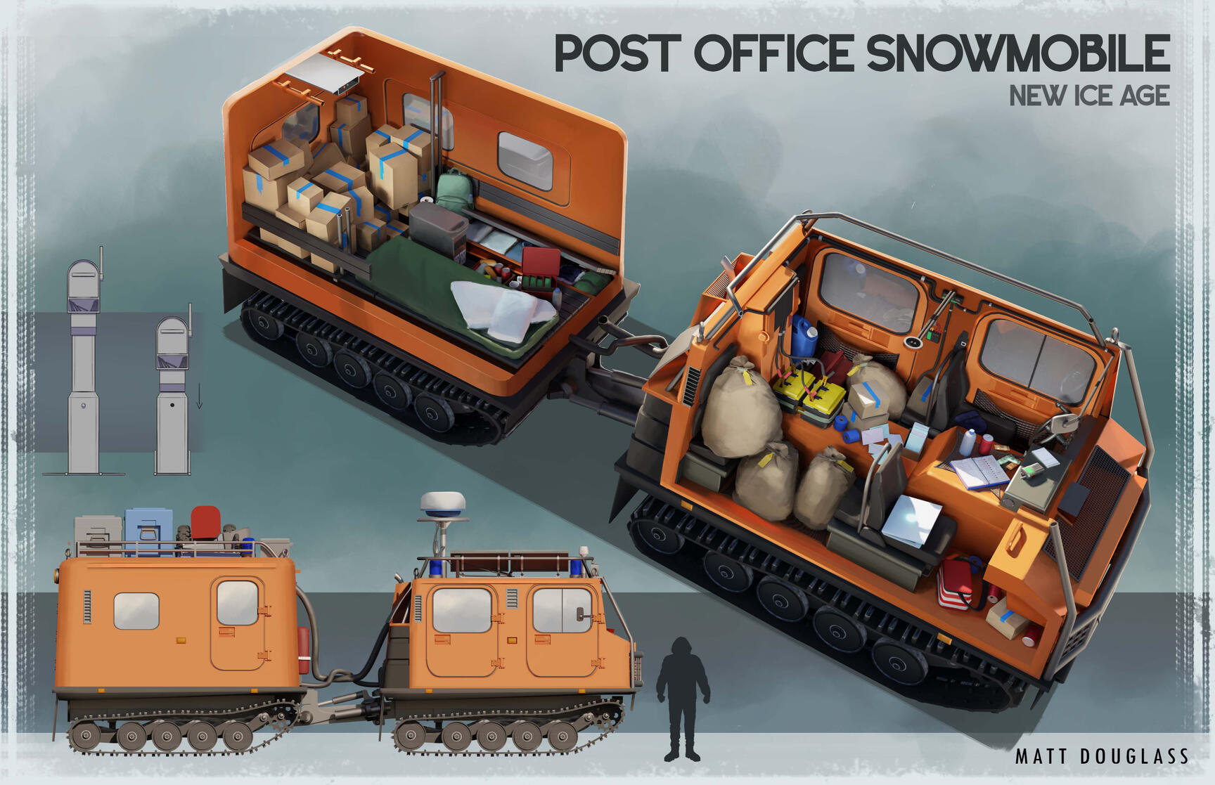 Post Office Snowmobile (Inside)